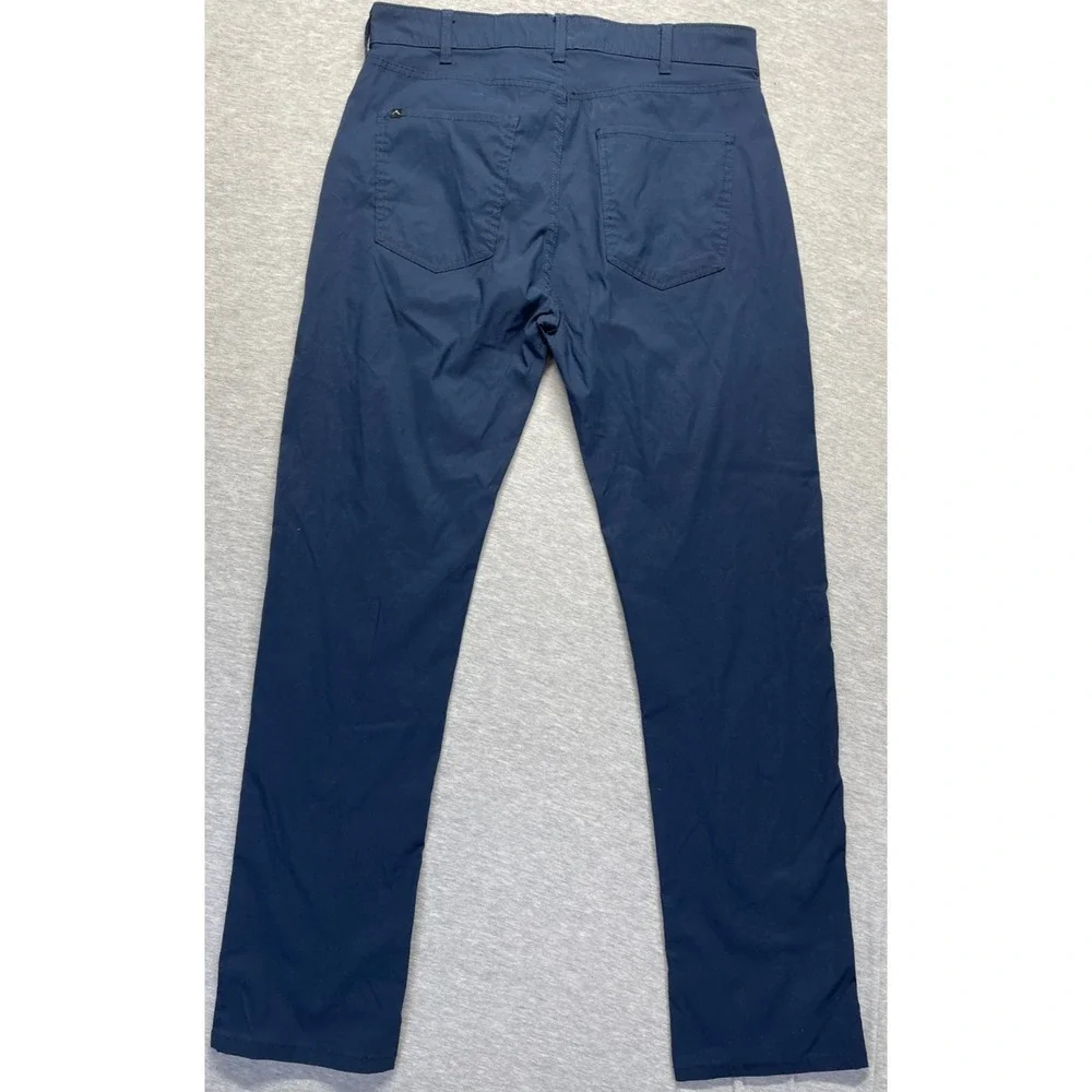 Denali Chino Pants Mens 32 Navy Nylon Stretch Casual Everyday Wear Straight Leg
